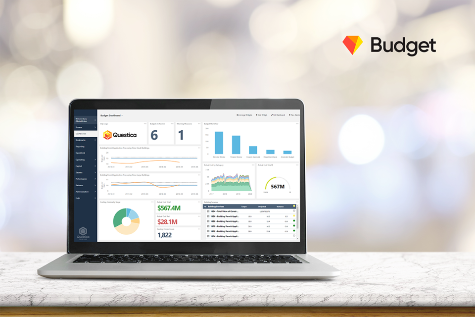 screenshot of Questica Budget